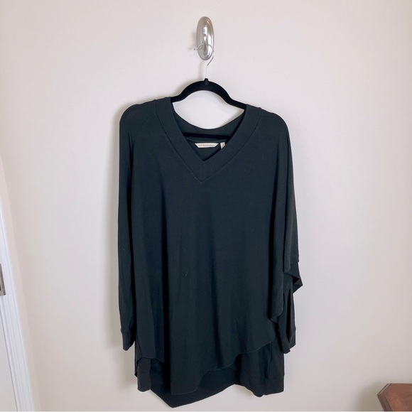 Soft Surroundings Womens Madeline Tunic in Black Size 1X Plus Size Shirt - Picture 2 of 12